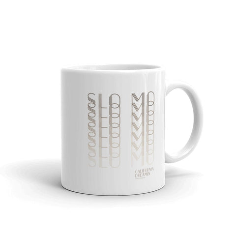 White glossy "Slo Mo" mug